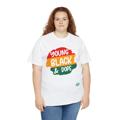 DCAL Juneteenth "Young Black and Dope" Unisex Heavy Cotton Tee