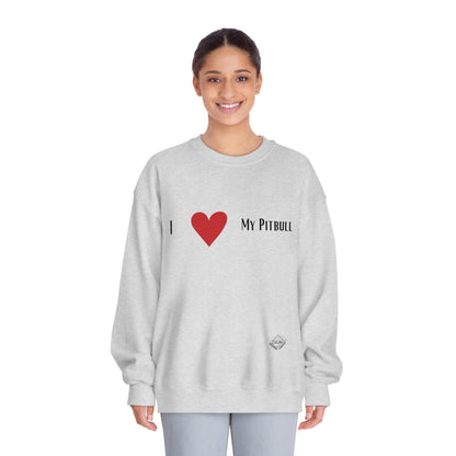 DCAL Graphic Tees "I Heart My PitBull" Unisex DryBlend® Crewneck Sweatshirt