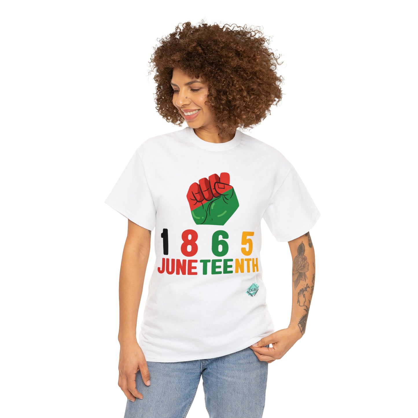 DCAL Juneteenth "1865 Fist" Unisex Heavy Cotton Tee