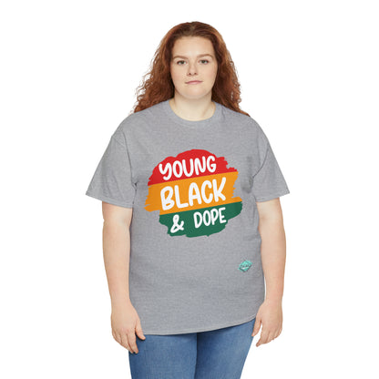 DCAL Juneteenth "Young Black and Dope" Unisex Heavy Cotton Tee