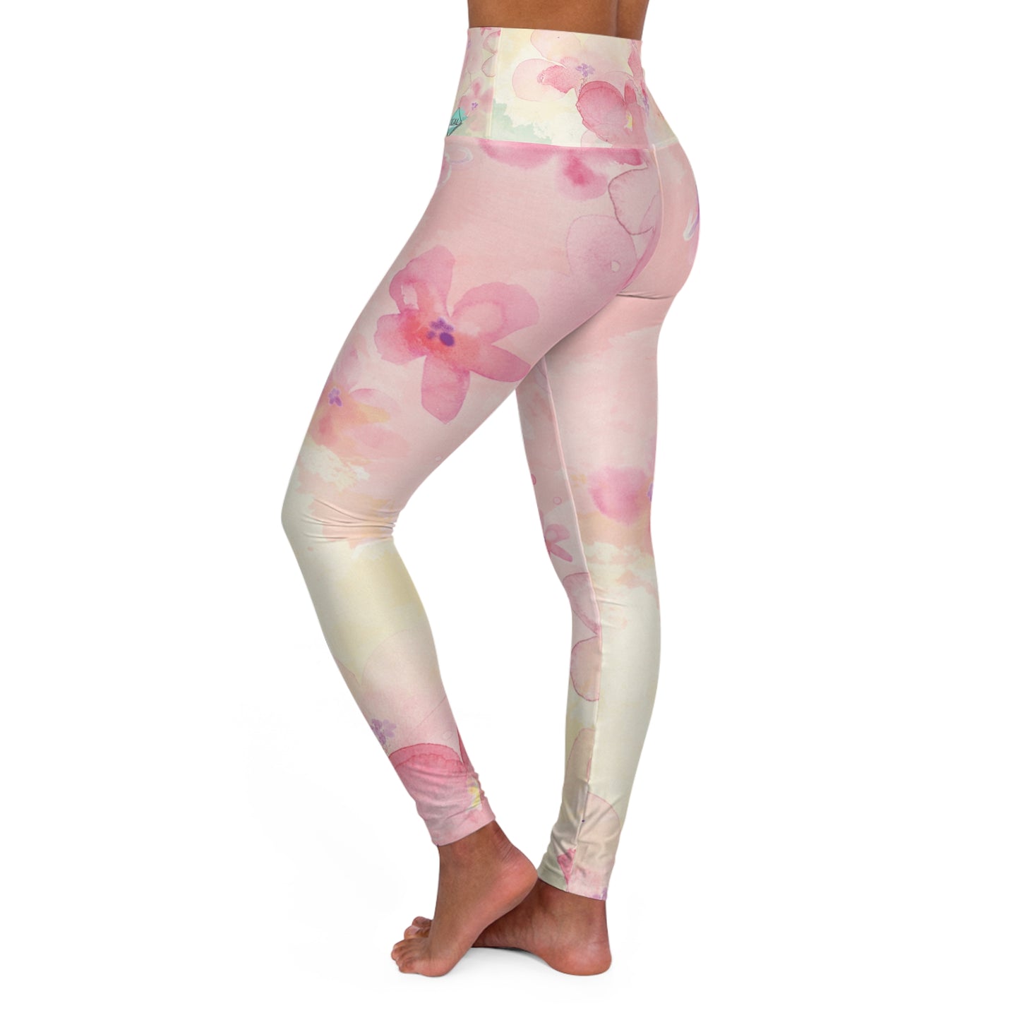 DCAL Athletic Elegance "Purple and Pink" High Waisted Yoga Leggings