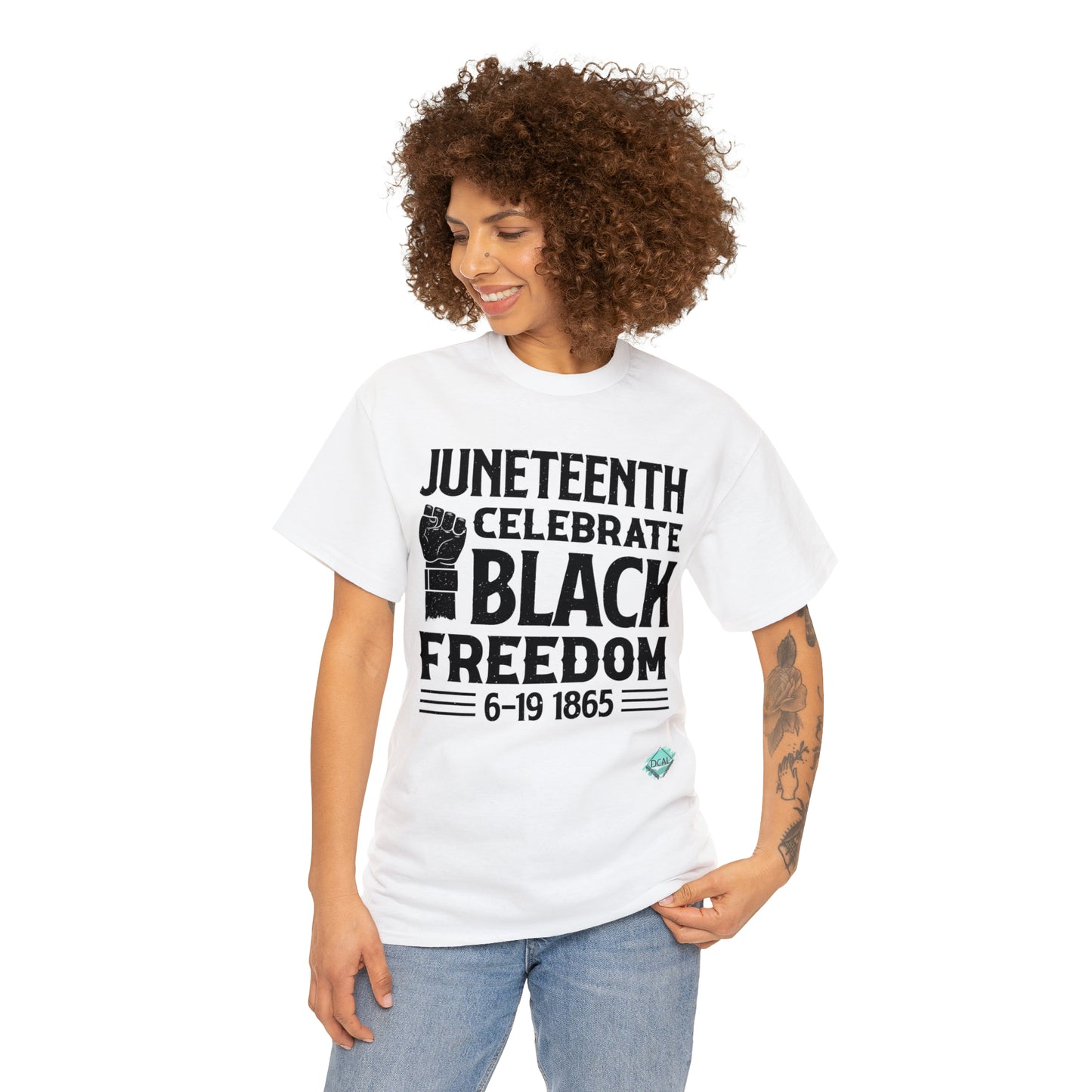 DCAL Juneteenth "Celebrate Freedom" Unisex Heavy Cotton Tee