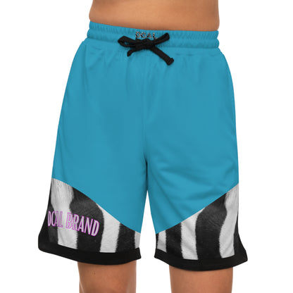 DCAL Athletic Elegance Zebra Basketball Rib Shorts