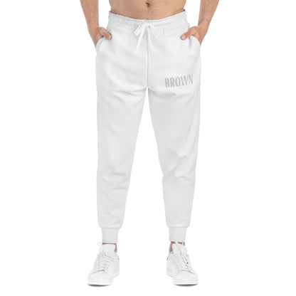 DCAL Brown Collection Bottoms "White" Athletic Joggers