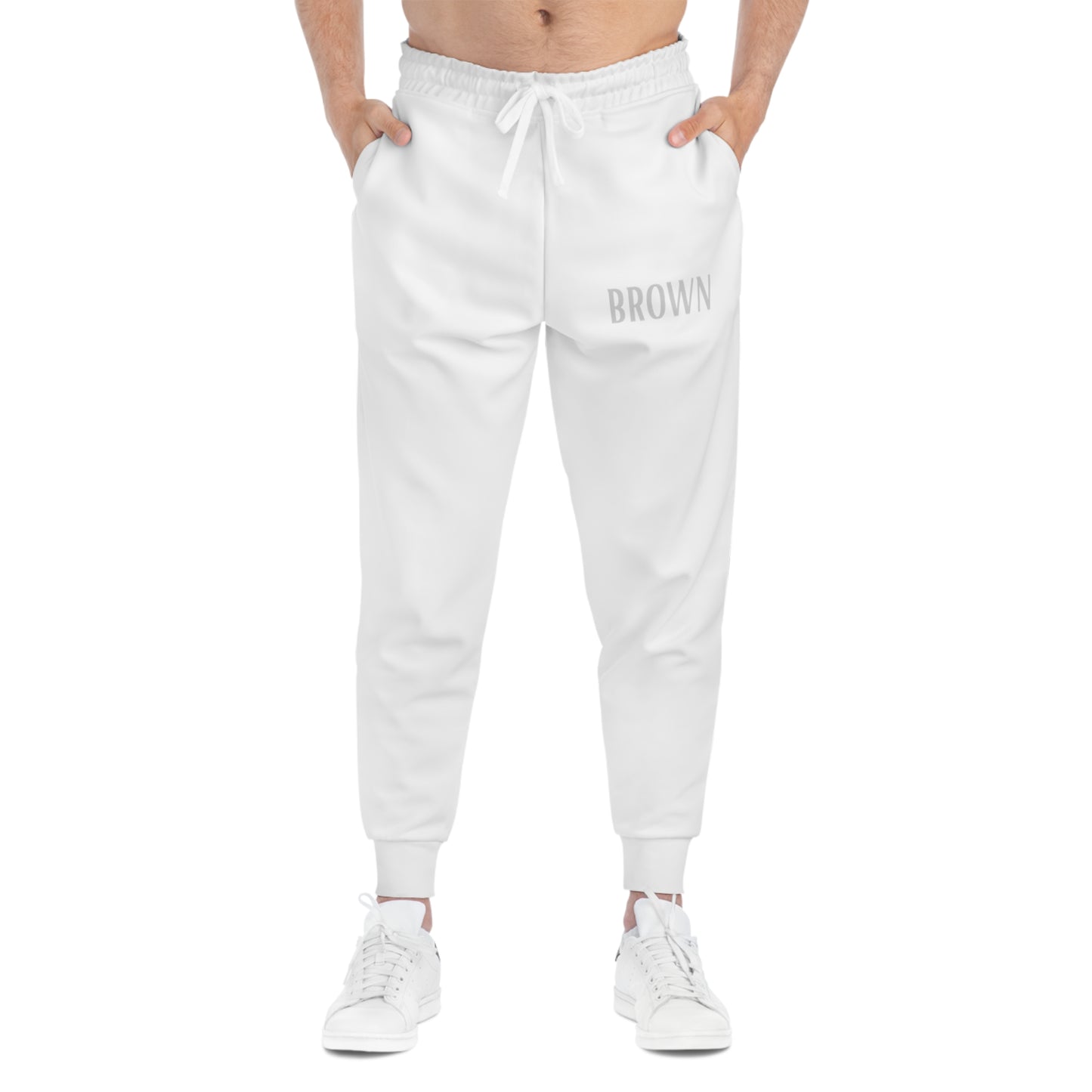 DCAL Brown Collection Bottoms "White" Athletic Joggers