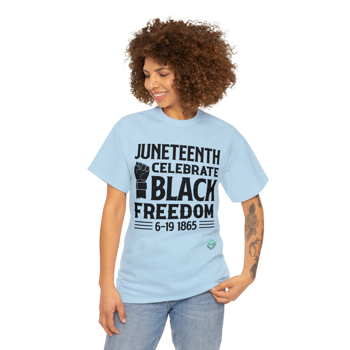 DCAL Juneteenth "Celebrate Freedom" Unisex Heavy Cotton Tee