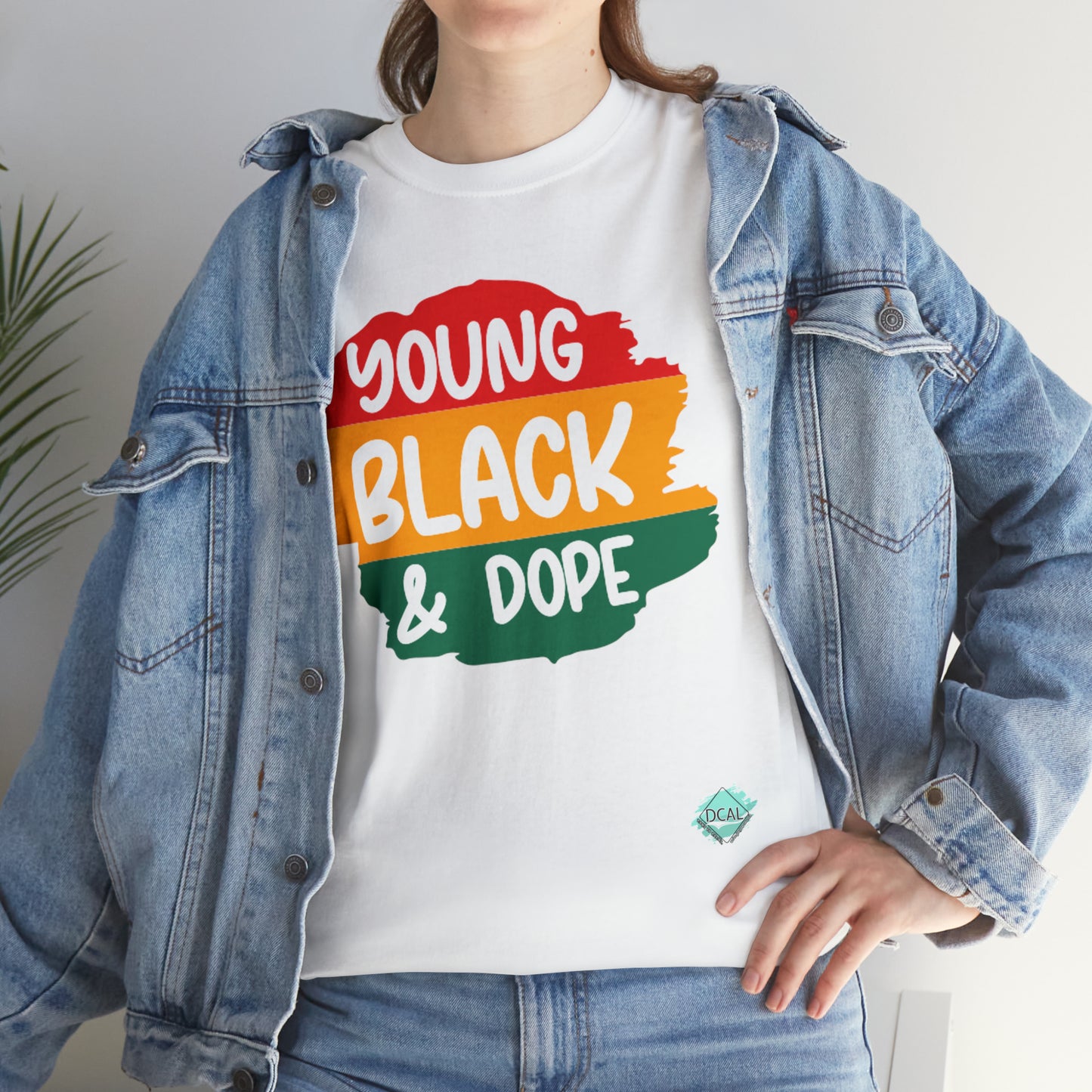 DCAL Juneteenth "Young Black and Dope" Unisex Heavy Cotton Tee