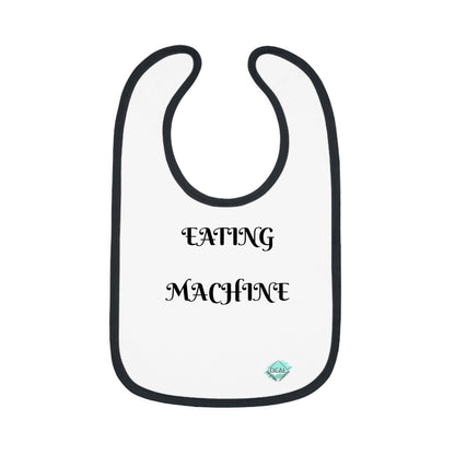 DCAL Baby Clothes "Eating Machine" Contrast Trim Jersey Bib