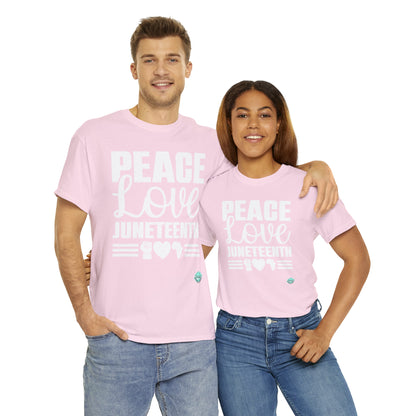 DCAL Juneteenth "Peace, Love (light)"Unisex Heavy Cotton Tee