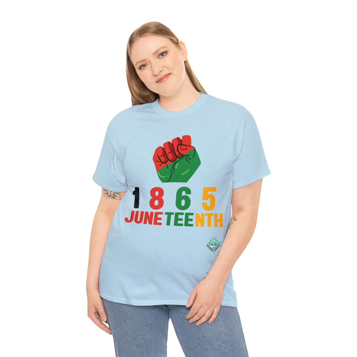 DCAL Juneteenth "1865 Fist" Unisex Heavy Cotton Tee