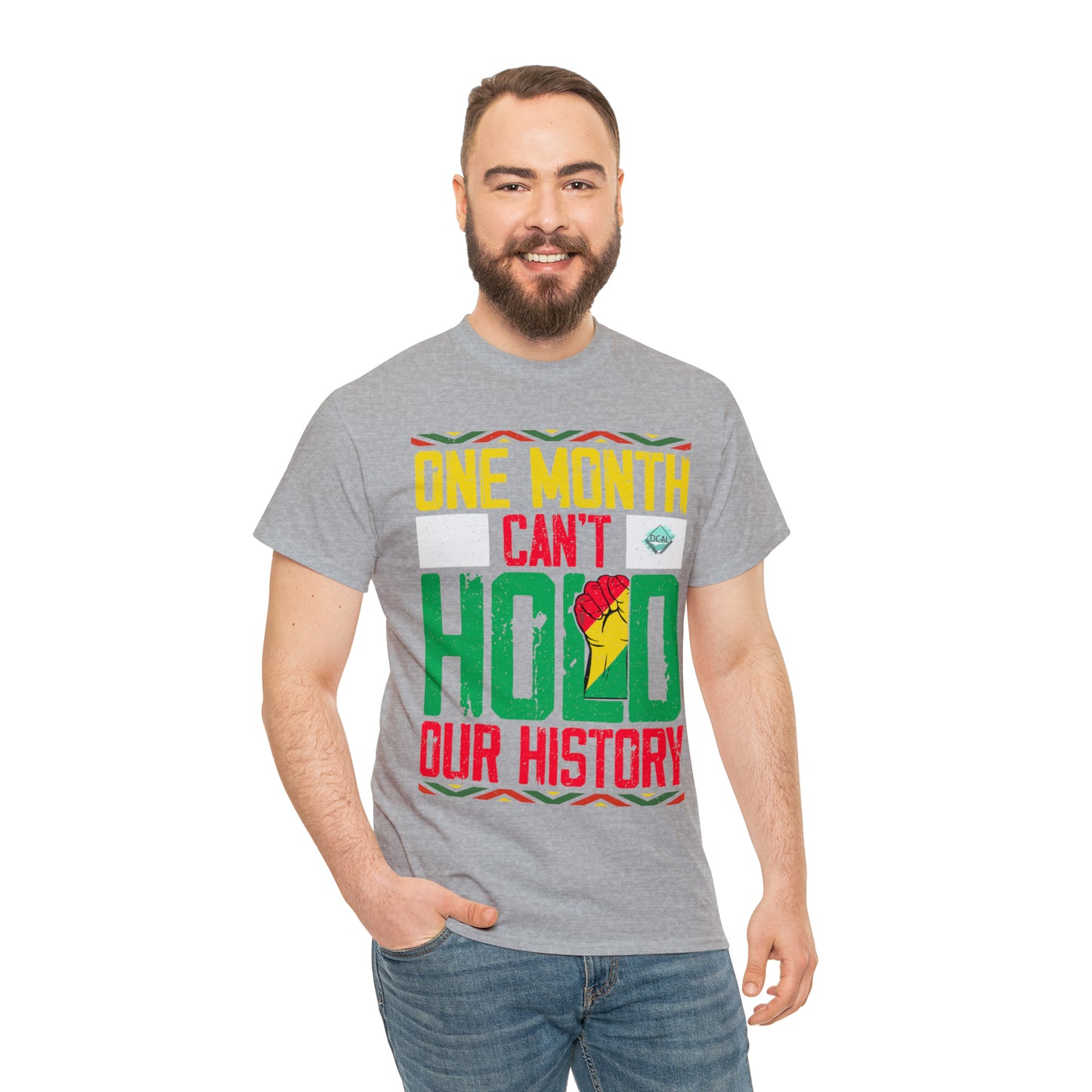 DCAL Juneteenth "Can't Hold Our History" Unisex Heavy Cotton Tee