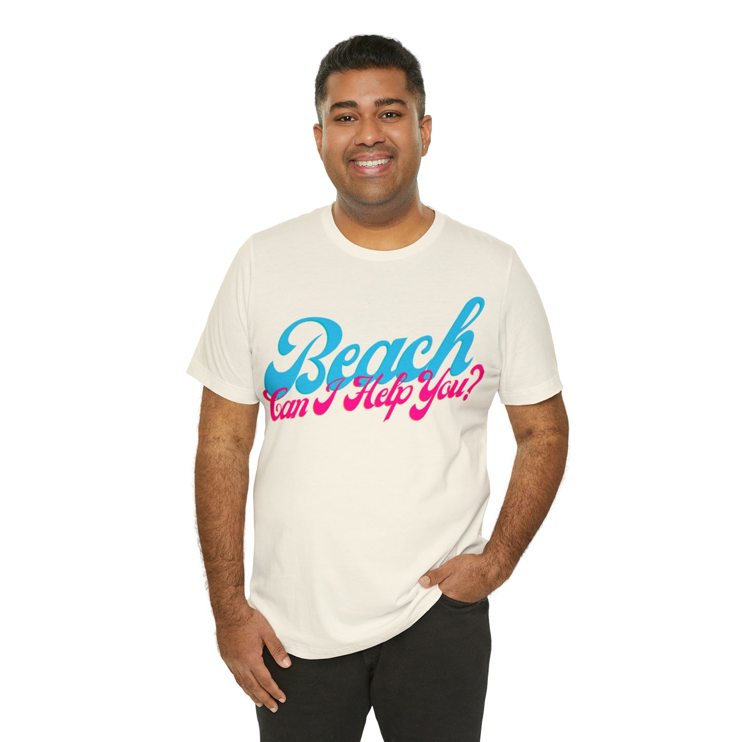 DCAL Beach Collection "Beach Can I Help You?' Unisex Jersey Short Sleeve Tee