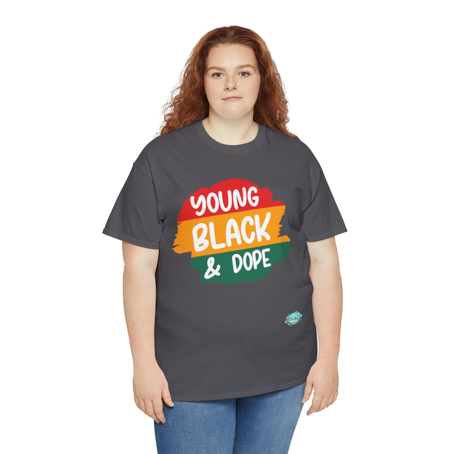 DCAL Juneteenth "Young Black and Dope" Unisex Heavy Cotton Tee