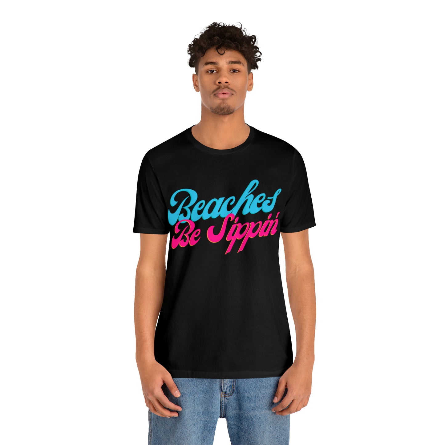 DCAL Beach Collection "Beaches be Sippin" Unisex Jersey Short Sleeve Tee