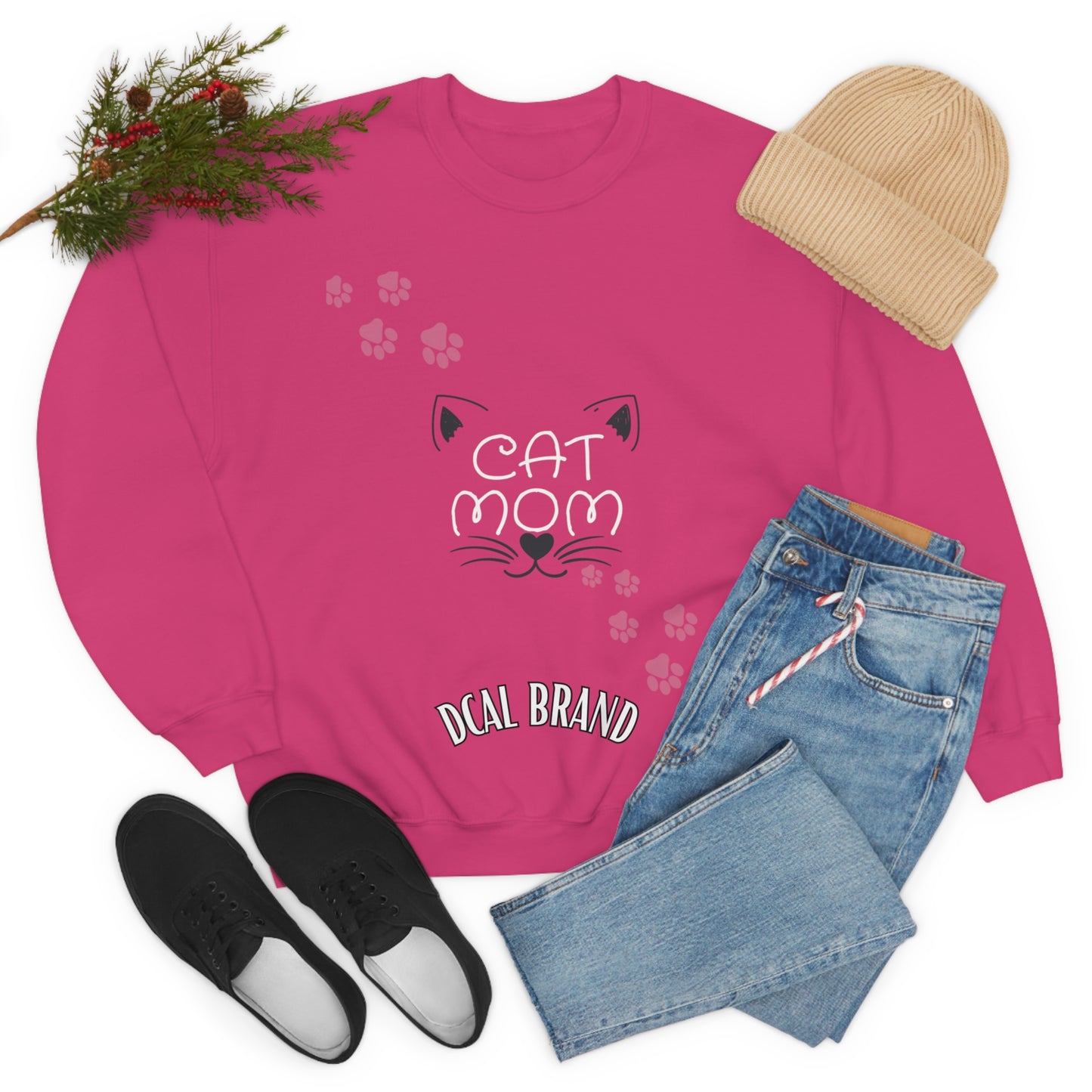 DCAL Meow Collection "Cat Mom" Unisex Heavy Blend™ Crewneck Sweatshirt