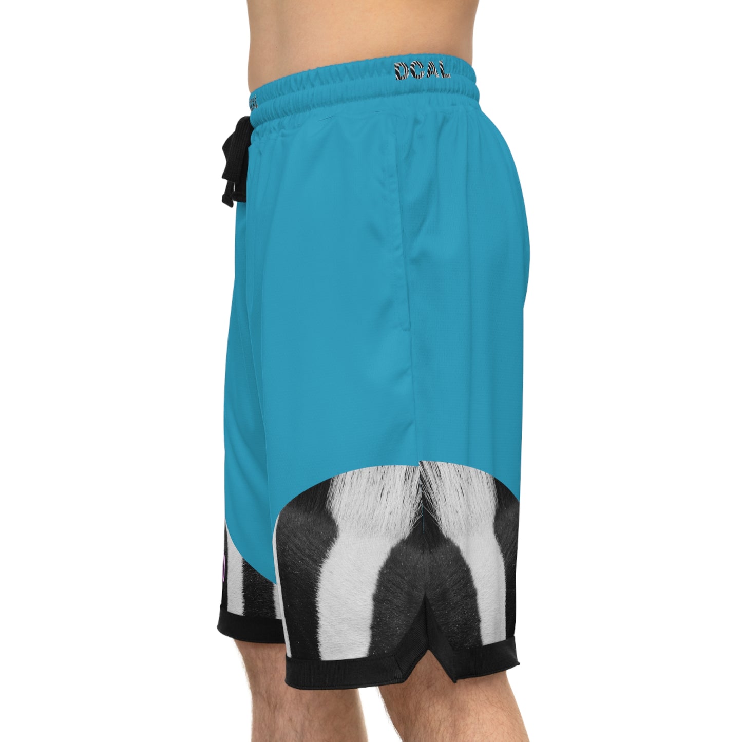 DCAL Athletic Elegance Zebra Basketball Rib Shorts