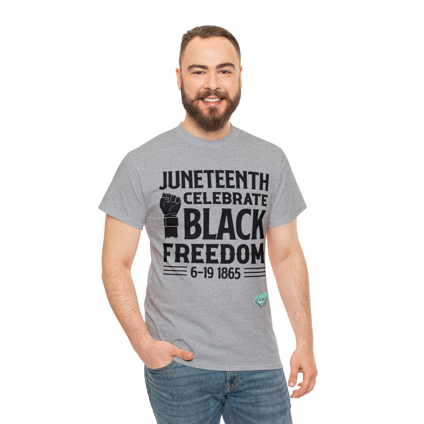 DCAL Juneteenth "Celebrate Freedom" Unisex Heavy Cotton Tee