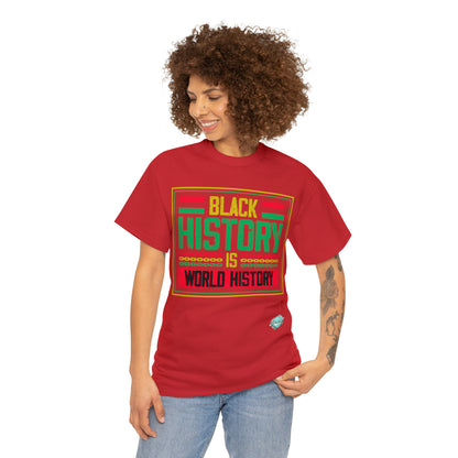 DCAL Juneteenth "World History" Unisex Heavy Cotton Tee