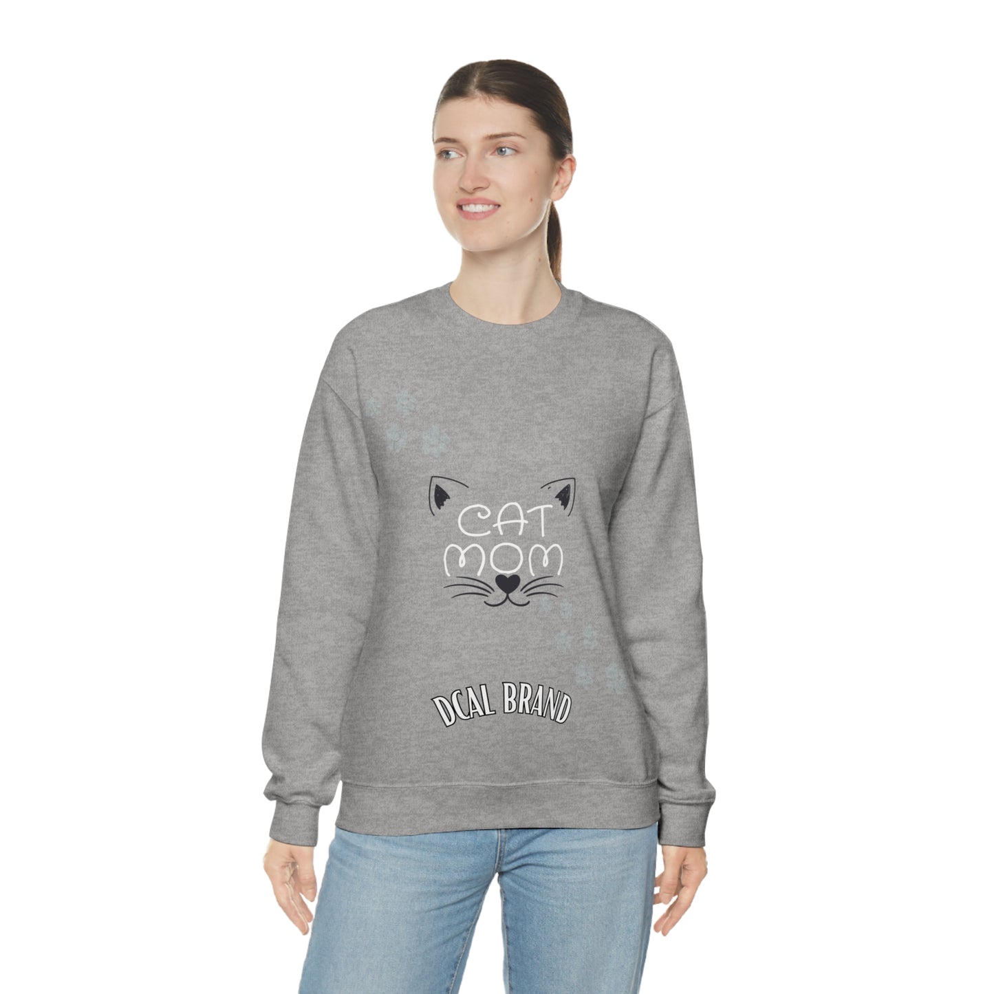 DCAL Meow Collection "Cat Mom" Unisex Heavy Blend™ Crewneck Sweatshirt