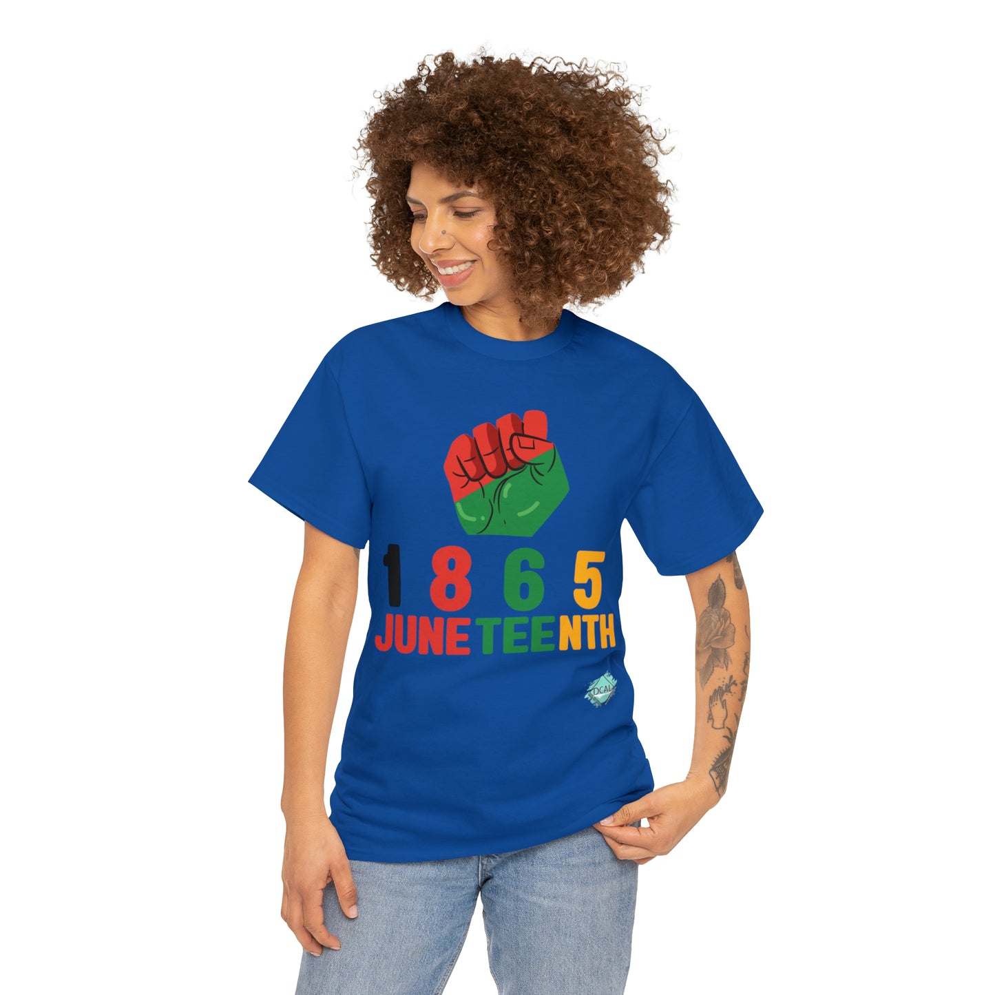 DCAL Juneteenth "1865 Fist" Unisex Heavy Cotton Tee