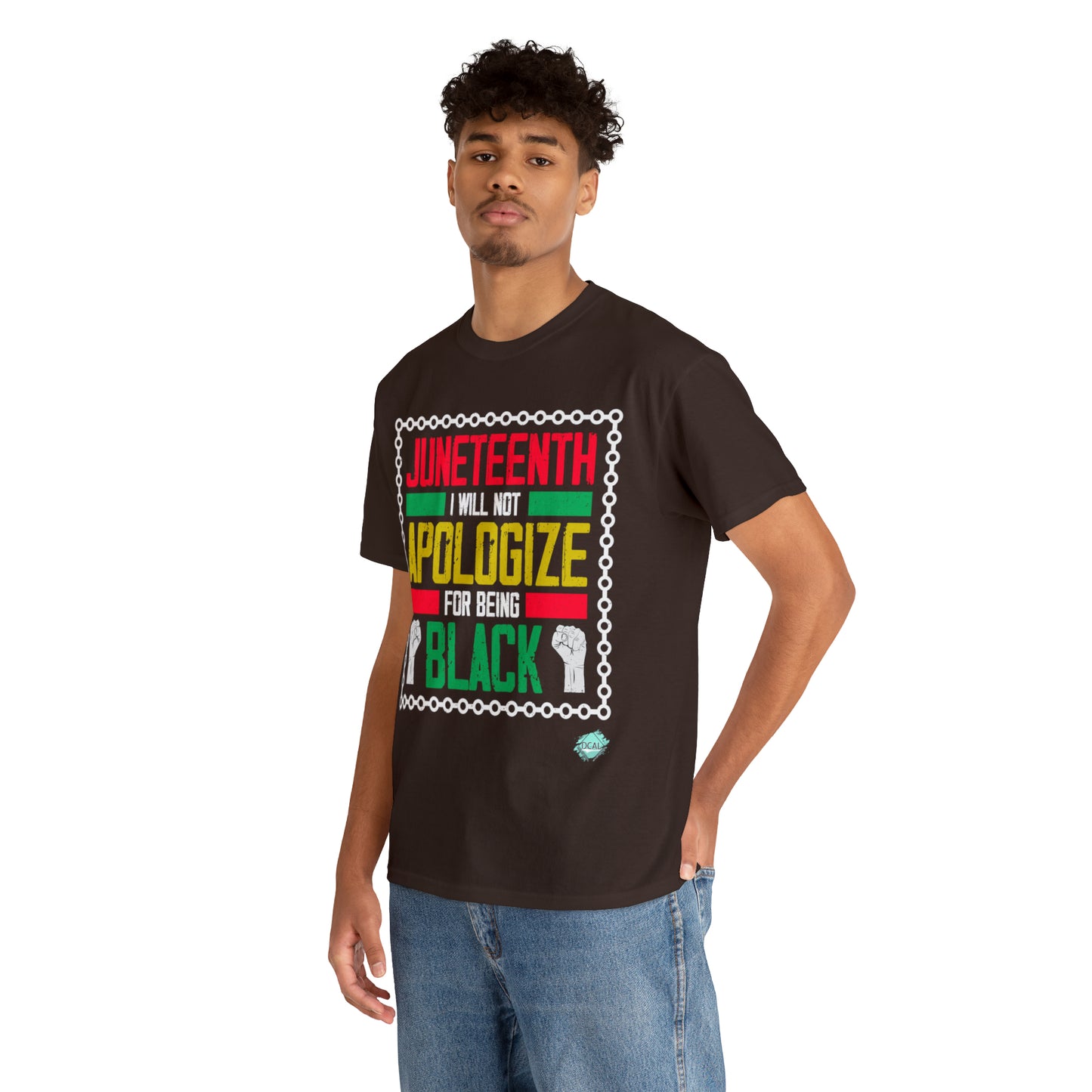 DCAL Juneteenth "Will Not Apologize" Unisex Heavy Cotton Tee