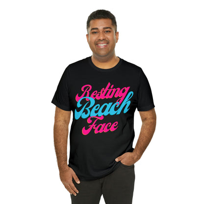 DCAL Beach Collection "Resting Beach Face" Unisex Jersey Short Sleeve Tee