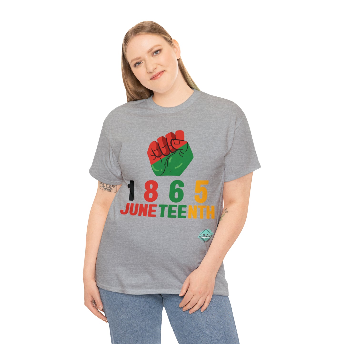 DCAL Juneteenth "1865 Fist" Unisex Heavy Cotton Tee