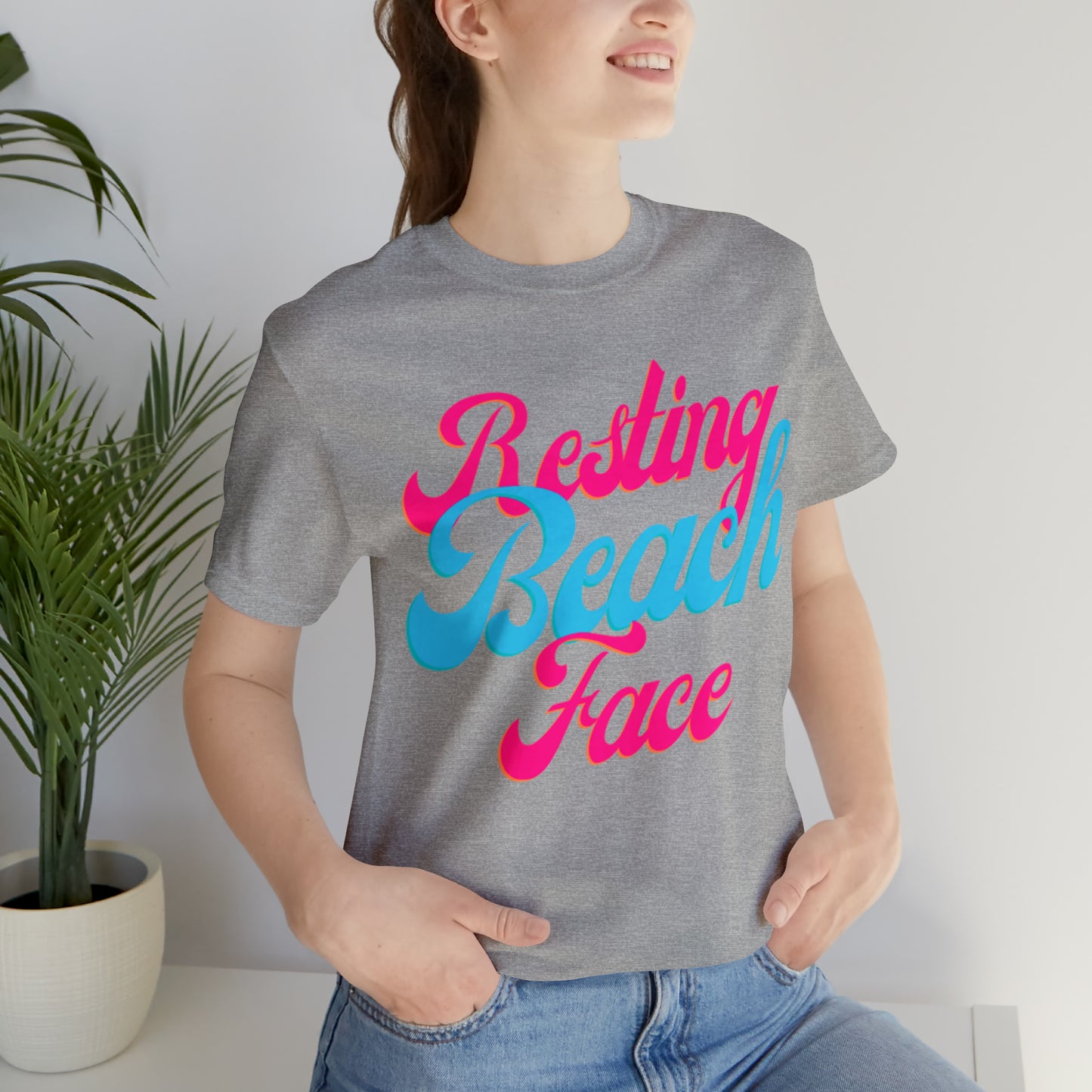 DCAL Beach Collection "Resting Beach Face" Unisex Jersey Short Sleeve Tee