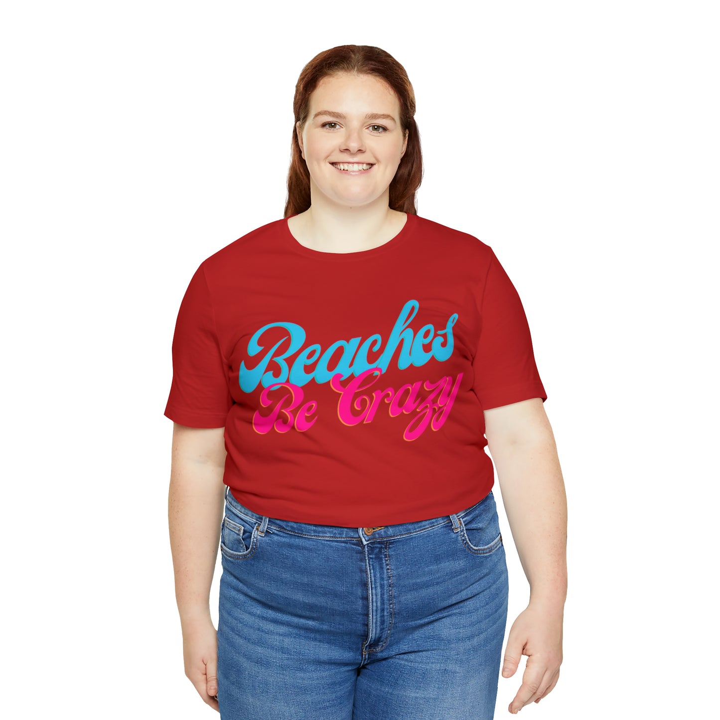 DCAL Beach Collection "Beaches Be Crazy' Unisex Jersey Short Sleeve Tee