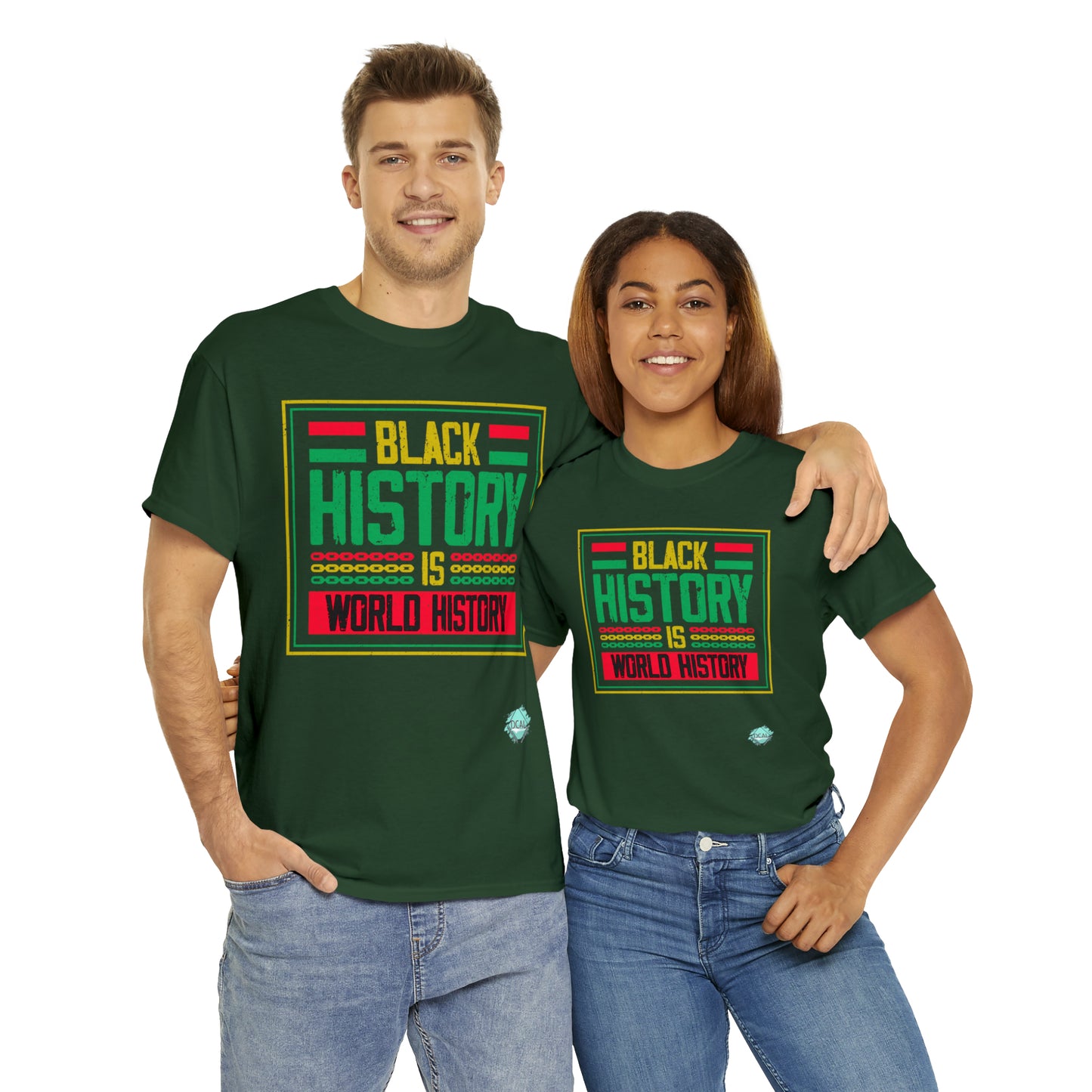 DCAL Juneteenth "World History" Unisex Heavy Cotton Tee