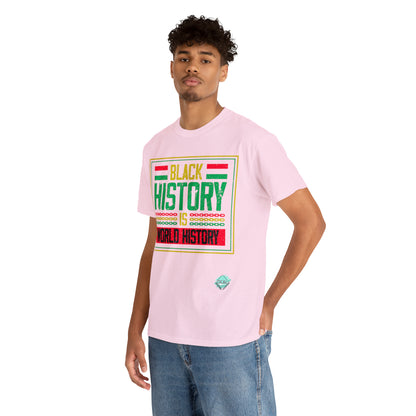 DCAL Juneteenth "World History" Unisex Heavy Cotton Tee