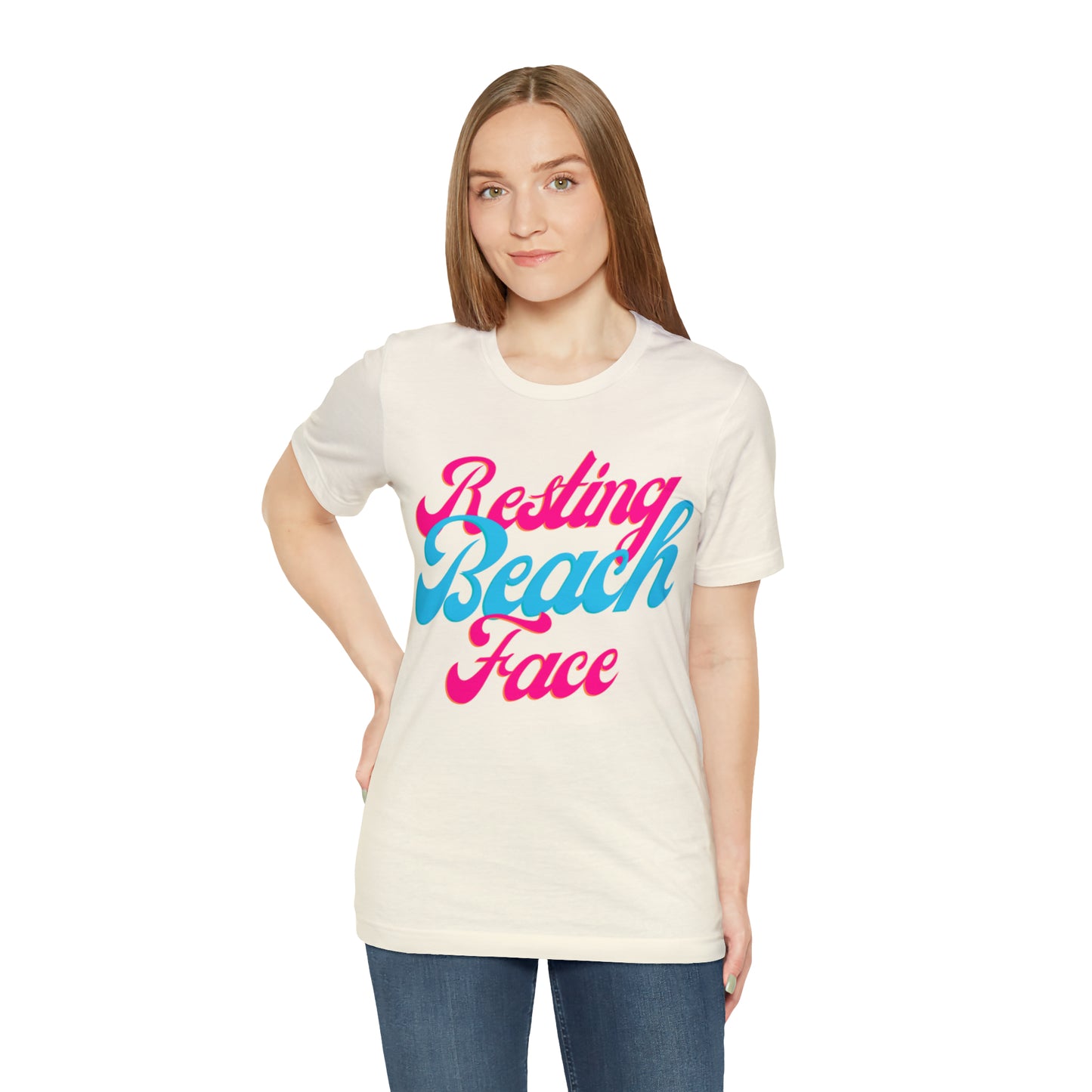 DCAL Beach Collection "Resting Beach Face" Unisex Jersey Short Sleeve Tee