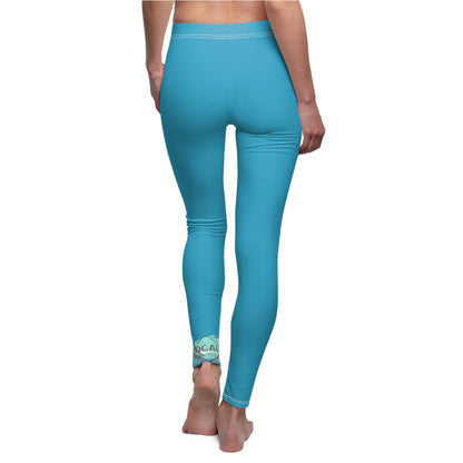 DCAL Athletic Elegance "Turquoise" Women's Cut & Sew Casual Leggings