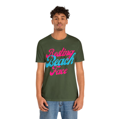 DCAL Beach Collection "Resting Beach Face" Unisex Jersey Short Sleeve Tee