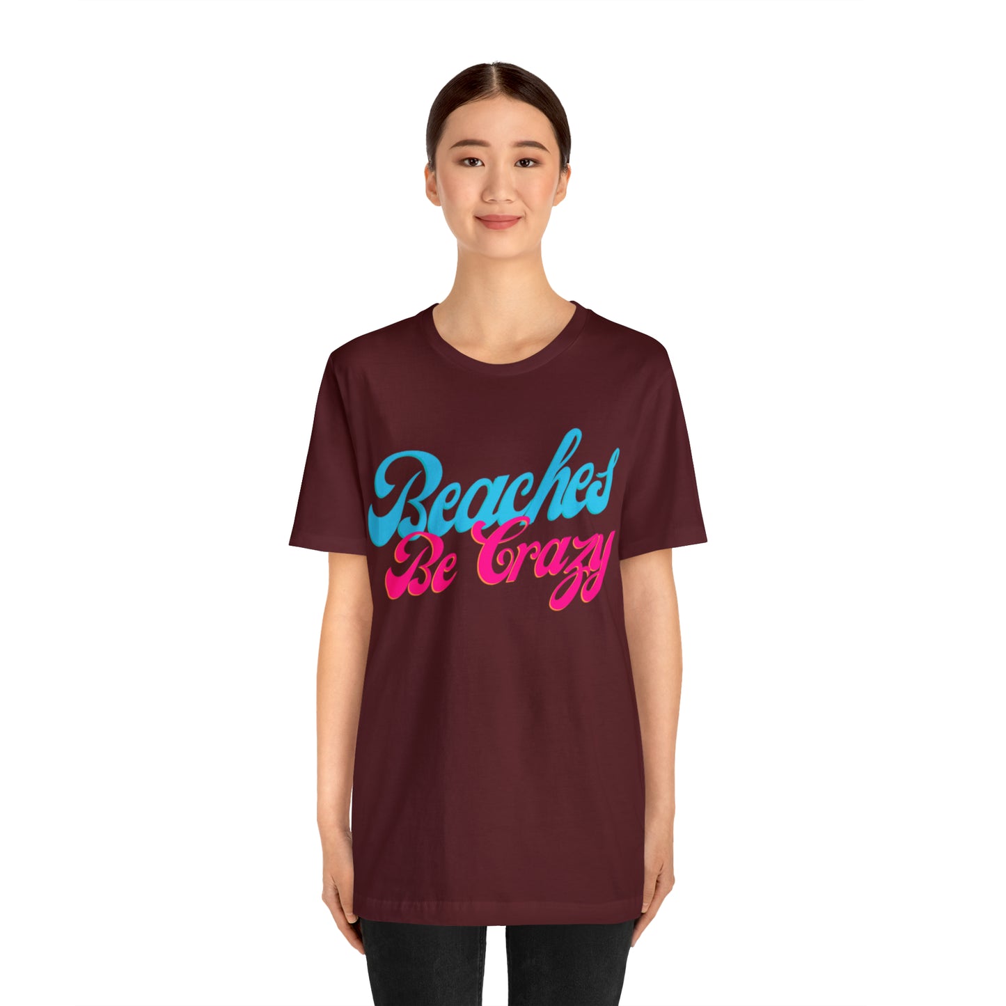 DCAL Beach Collection "Beaches Be Crazy' Unisex Jersey Short Sleeve Tee