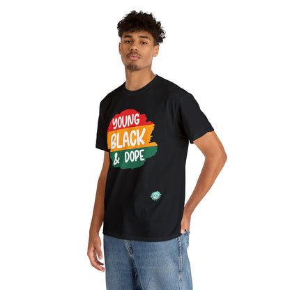 DCAL Juneteenth "Young Black and Dope" Unisex Heavy Cotton Tee