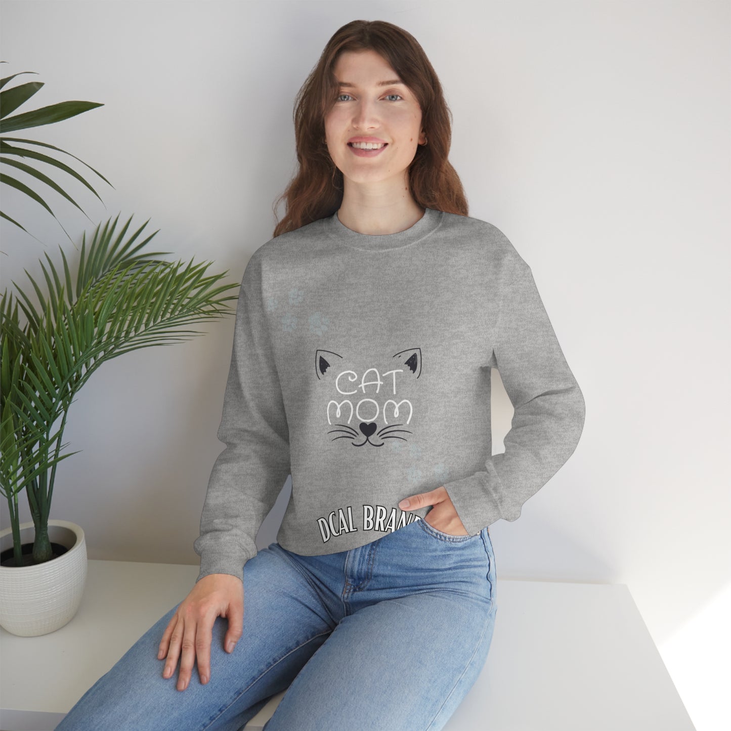 DCAL Meow Collection "Cat Mom" Unisex Heavy Blend™ Crewneck Sweatshirt