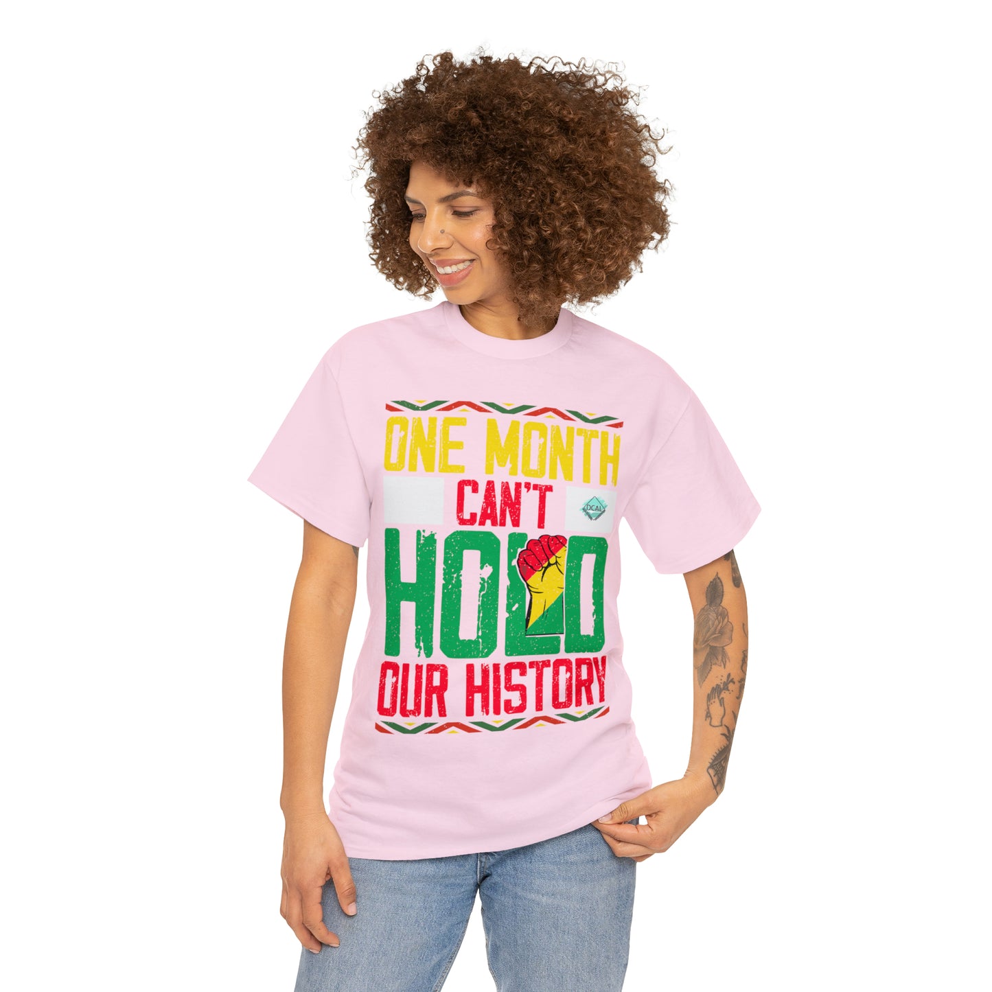 DCAL Juneteenth "Can't Hold Our History" Unisex Heavy Cotton Tee