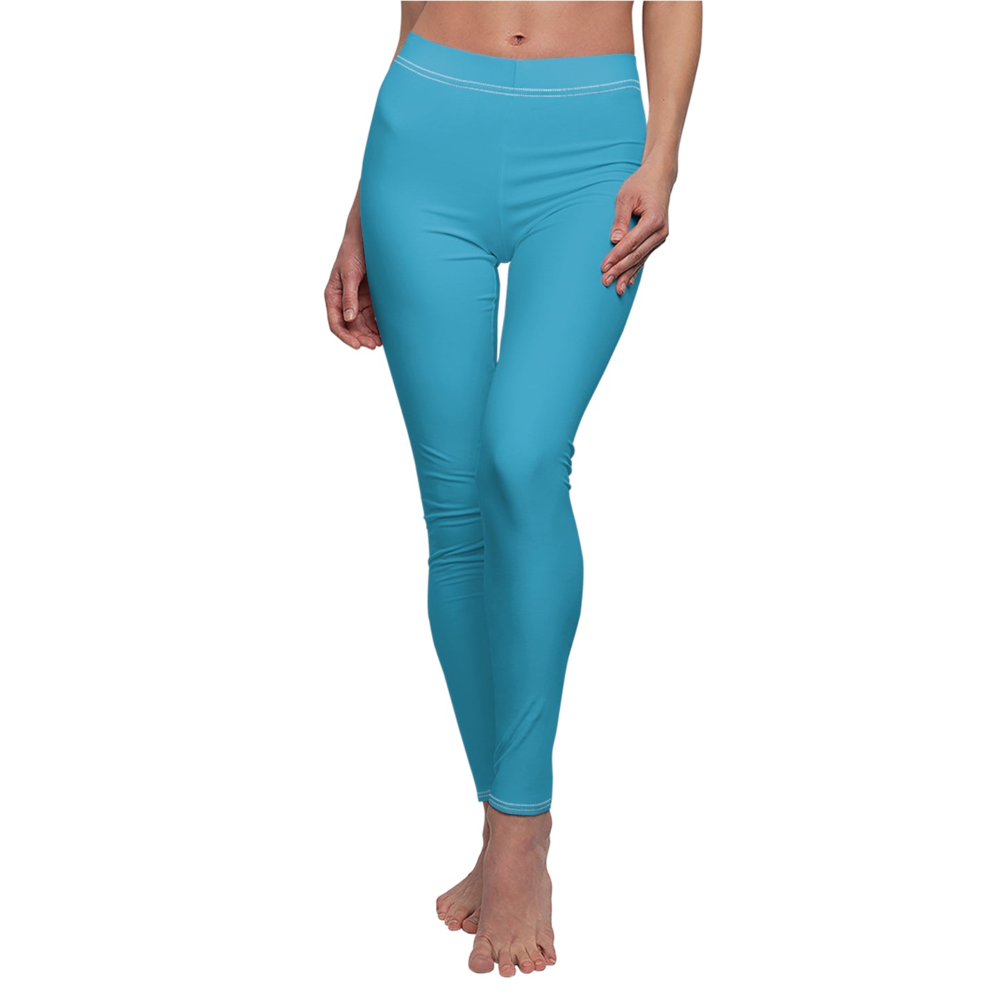 DCAL Athletic Elegance "Turquoise" Women's Cut & Sew Casual Leggings