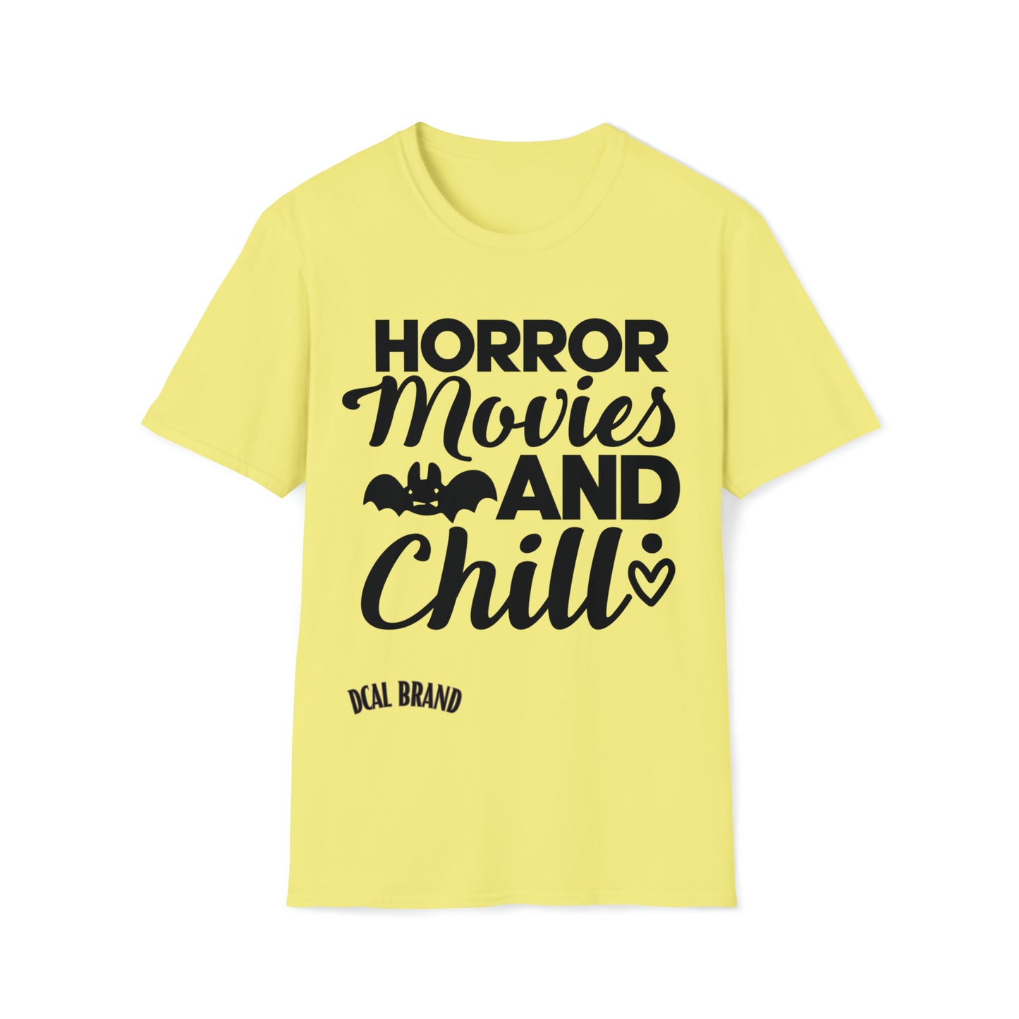 DCAL Graphic Tee Halloween "Horror Movies and Chill" Unisex Softstyle T-Shirt