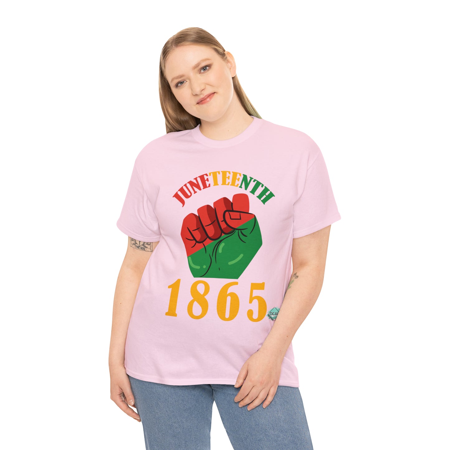 DCAL Juneteenth "1865 Fist" Unisex Heavy Cotton Tee