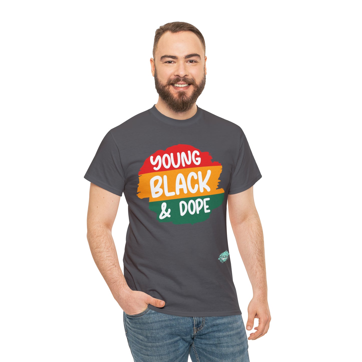 DCAL Juneteenth "Young Black and Dope" Unisex Heavy Cotton Tee