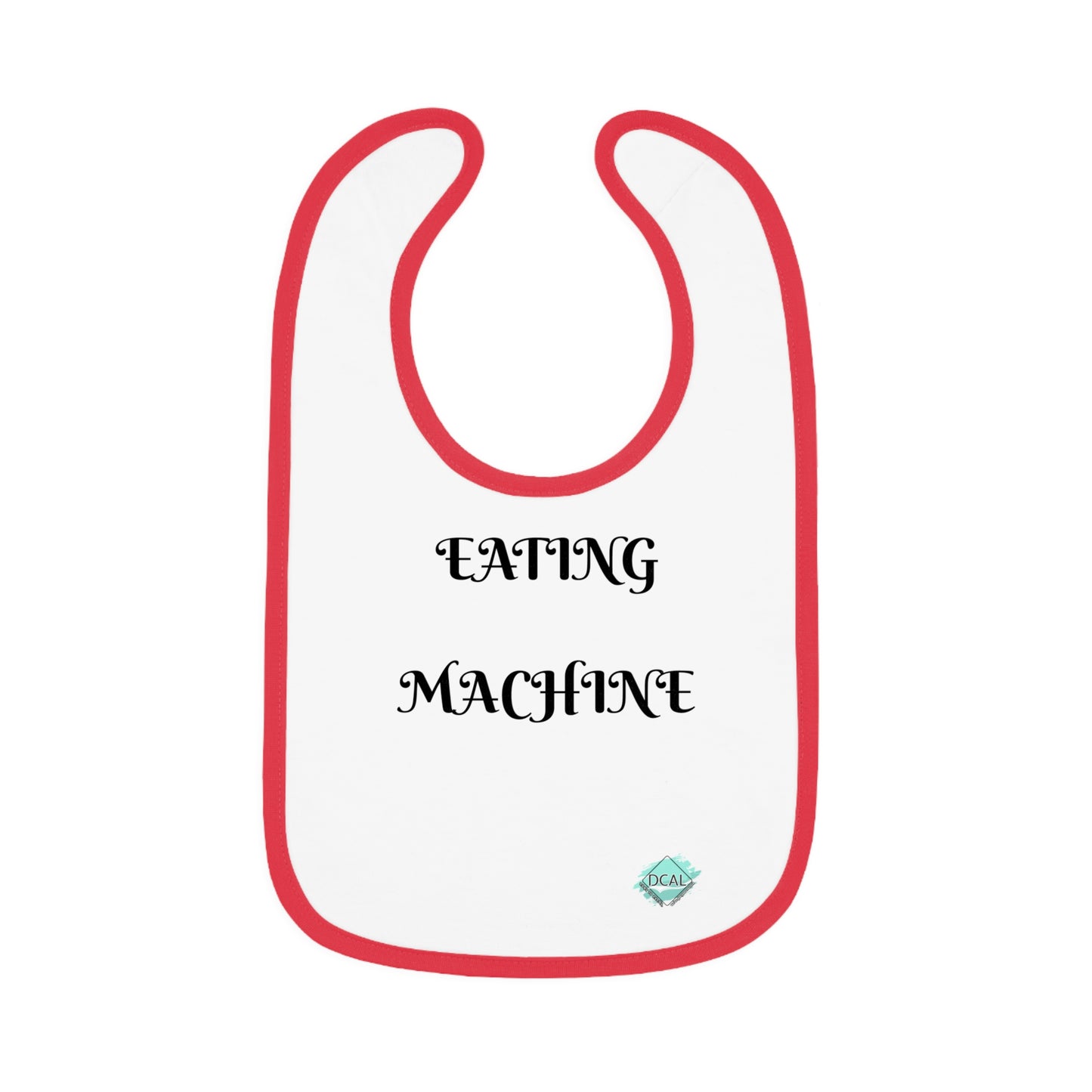 DCAL Baby Clothes "Eating Machine" Contrast Trim Jersey Bib