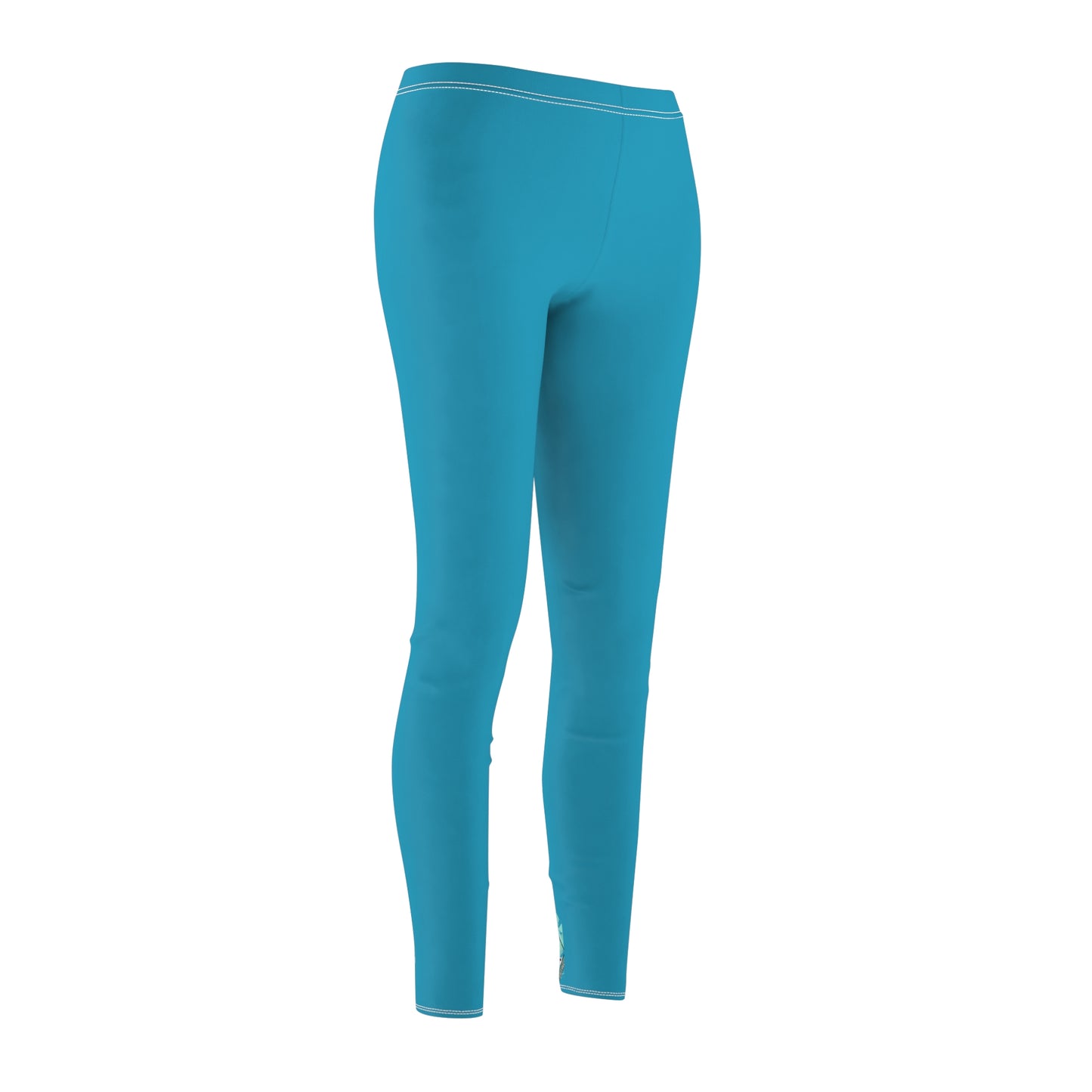 DCAL Athletic Elegance "Turquoise" Women's Cut & Sew Casual Leggings