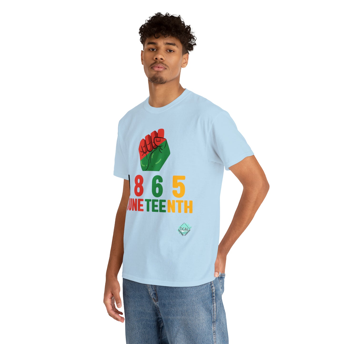 DCAL Juneteenth "1865 Fist" Unisex Heavy Cotton Tee