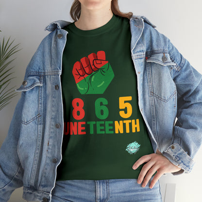 DCAL Juneteenth "1865 Fist" Unisex Heavy Cotton Tee