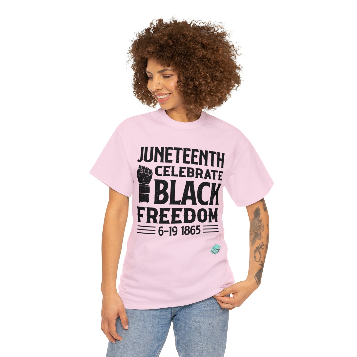 DCAL Juneteenth "Celebrate Freedom" Unisex Heavy Cotton Tee