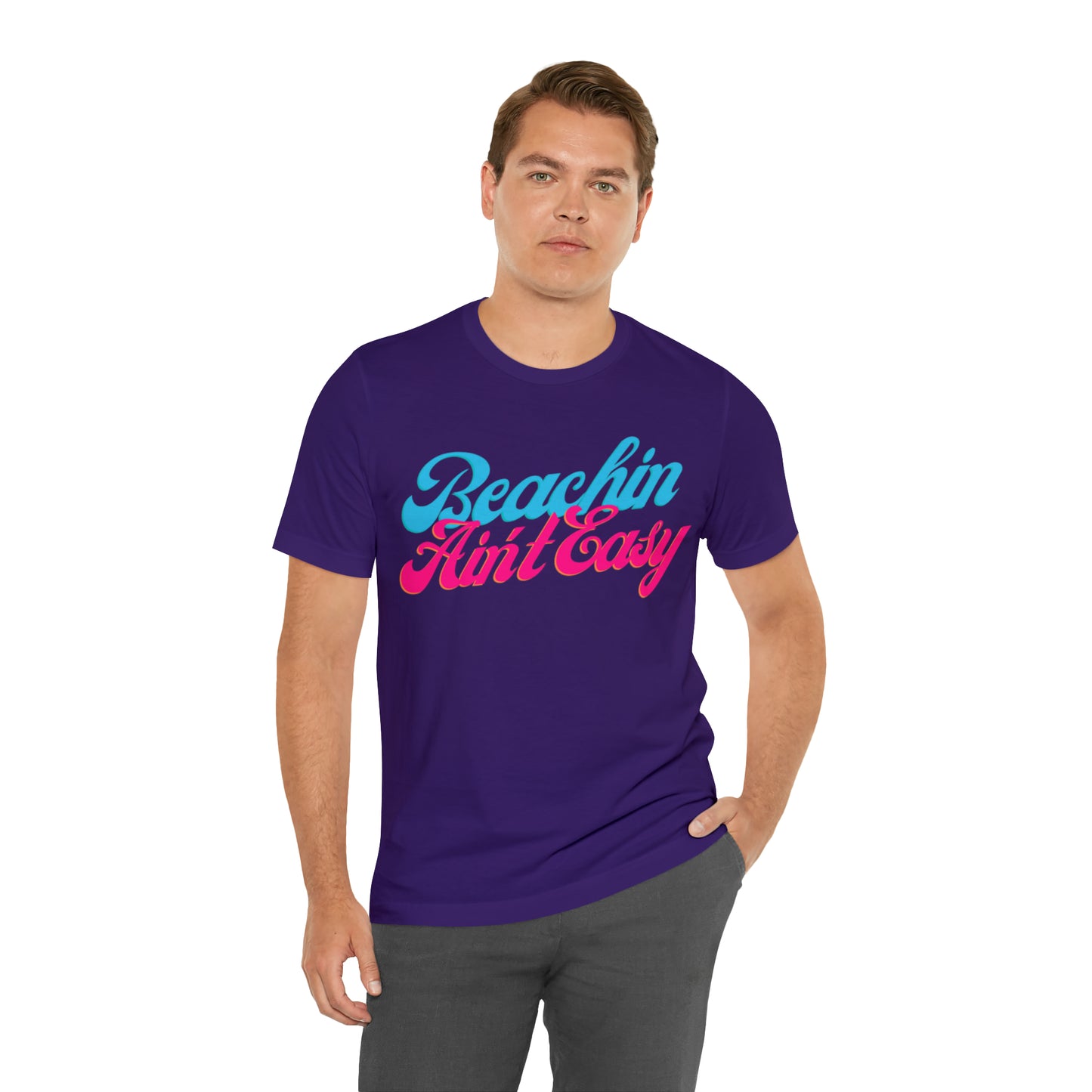 DCAL Beach Collection "Beachin Aint Easy" Unisex Jersey Short Sleeve Tee