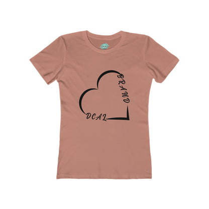 DCAL Brown Collection "Minimalist" Women's The Boyfriend Tee