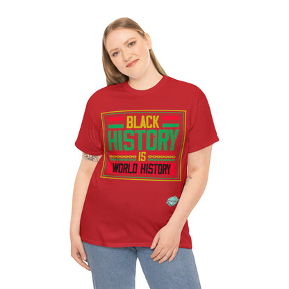 DCAL Juneteenth "World History" Unisex Heavy Cotton Tee